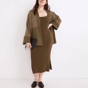 Madewell Brodale Sweater Tank Midi Dress